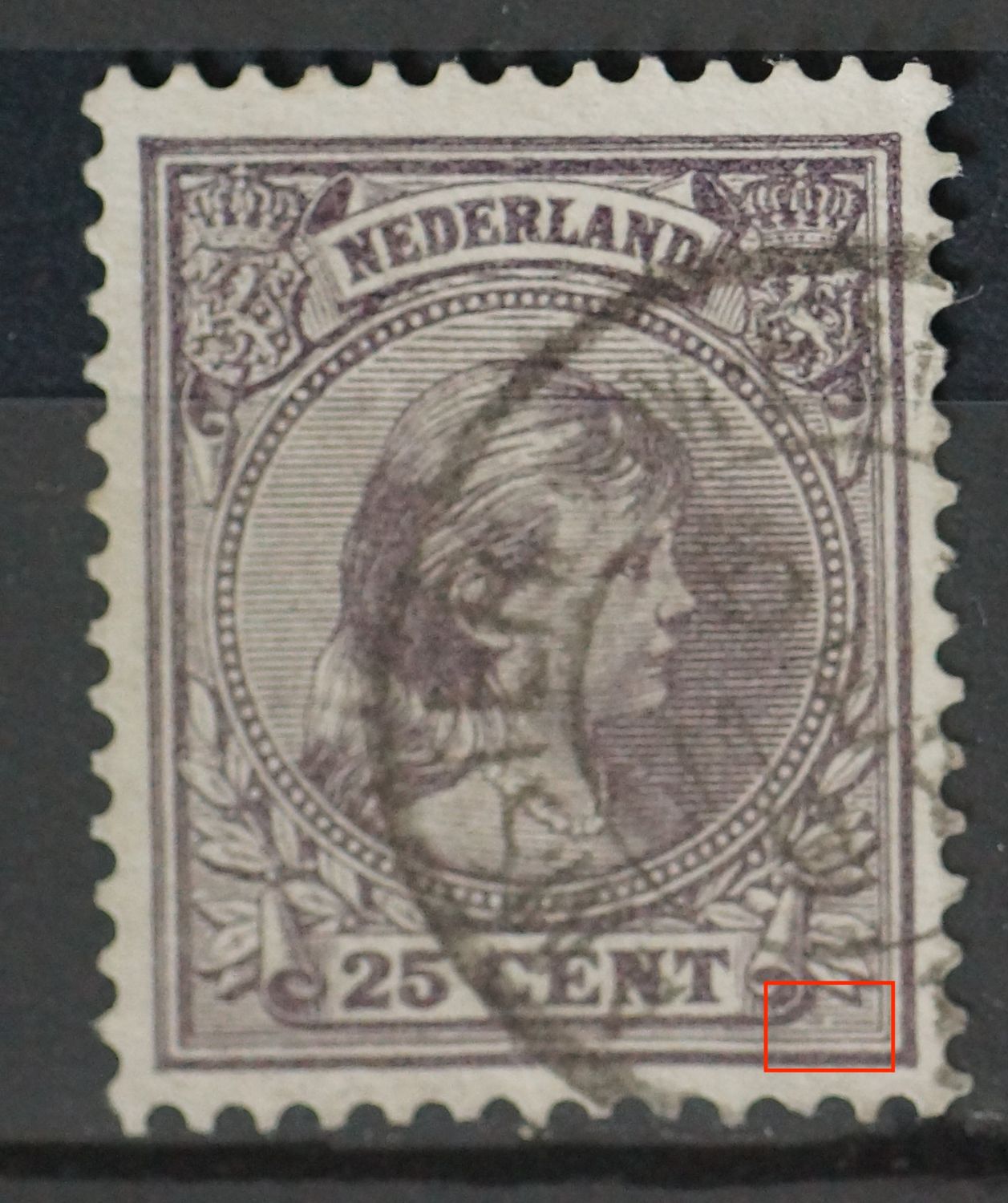 NVPH 42 - breuk in arcering rechtsonder