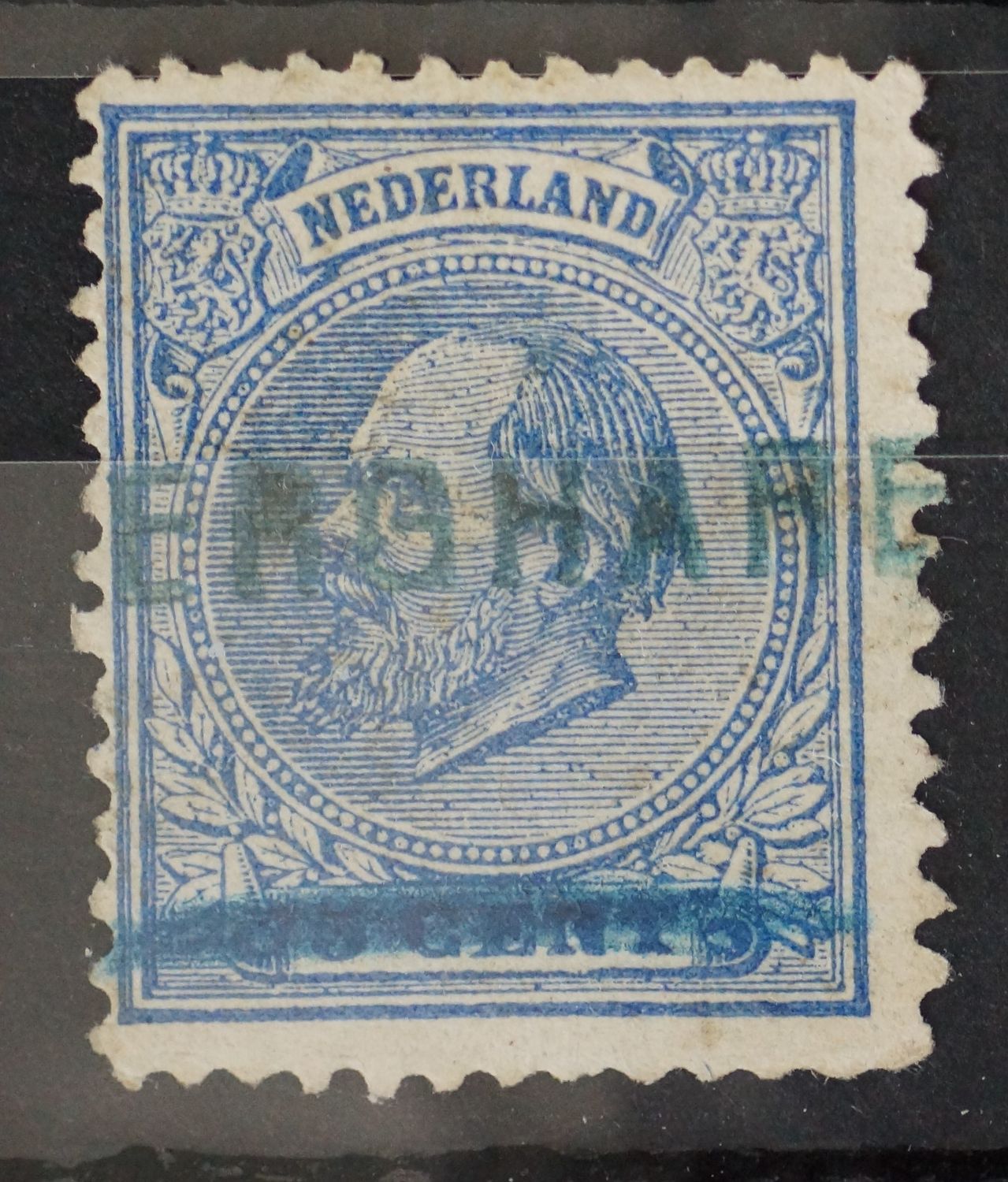 Bergharen (in blauwgroen) op NVPH 19