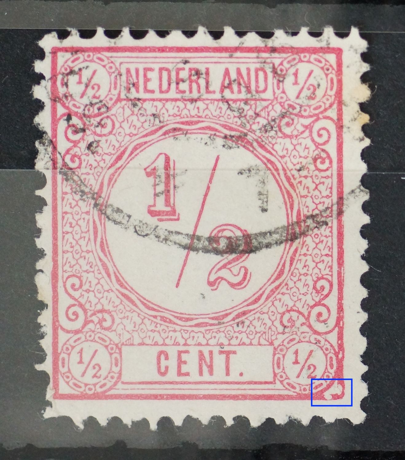 NVPH 30 - witte vlekken in rechter onderhoek