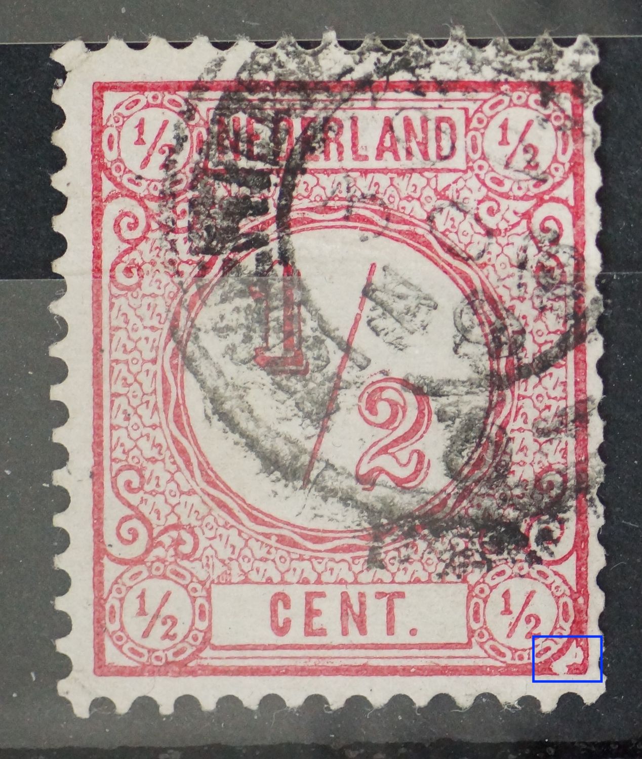 NVPH 30 - witte vlekken in rechter onderhoek
