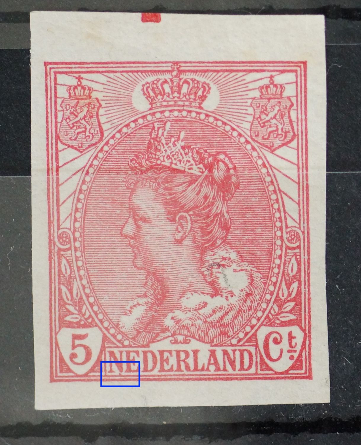 NVPH 82 - rode punt onder de 1e N van NEDERLAND