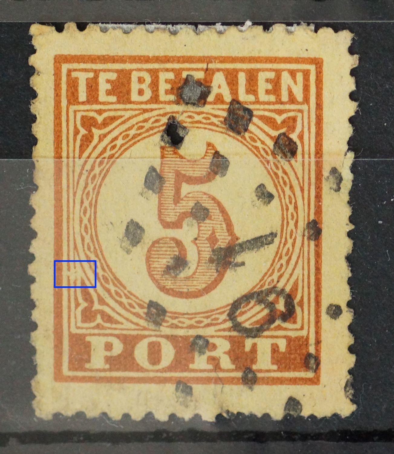 NVPH P1 - beschadiging bij ornament linksonder