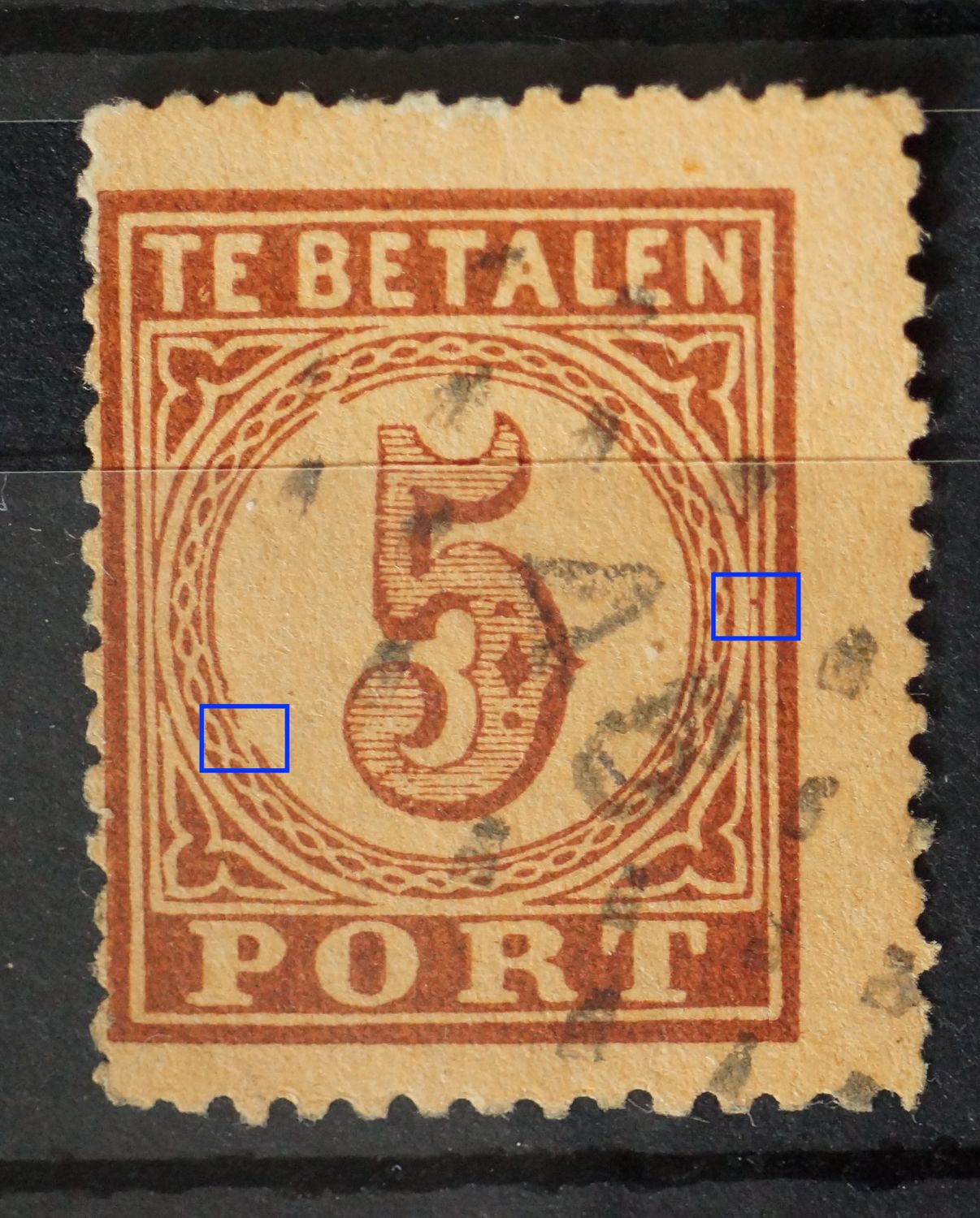 NVPH P1 - o.a. breuk in schakelrand NVPH P1 - o.a. breuk in schakelrand