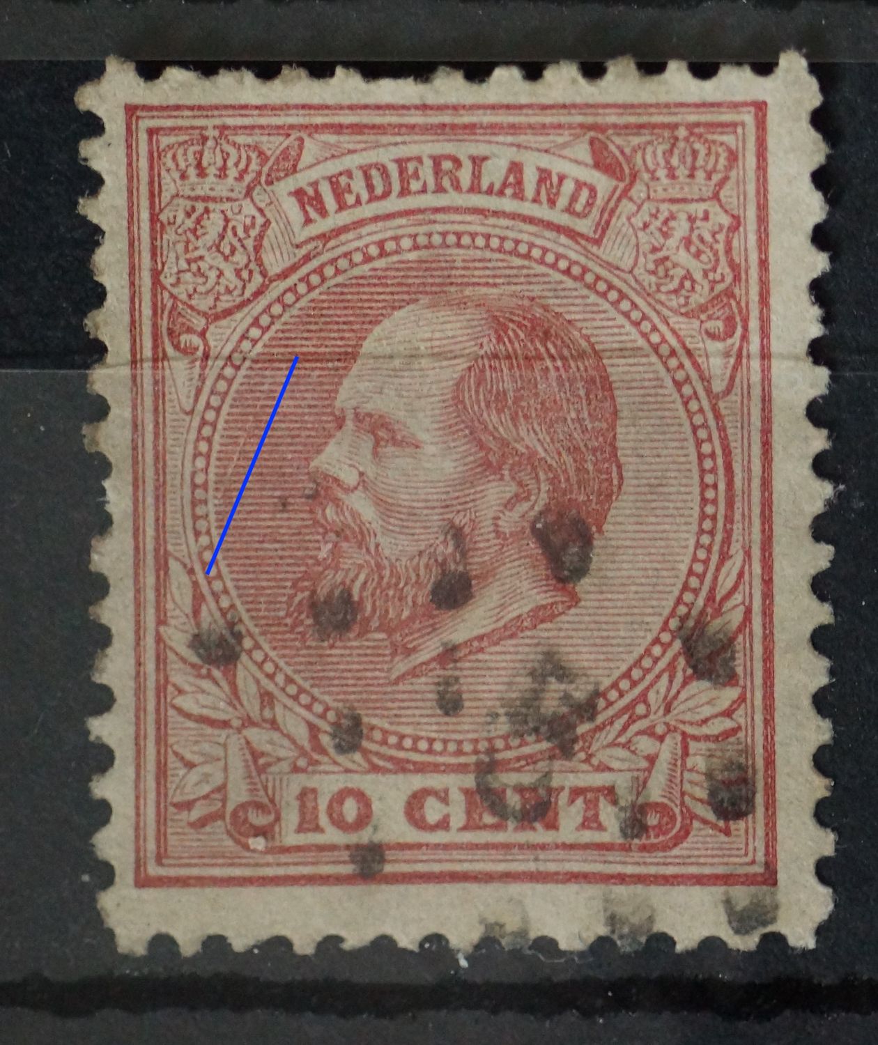 NVPH 21 - diagonale kras links NVPH 21 - diagonale kras links