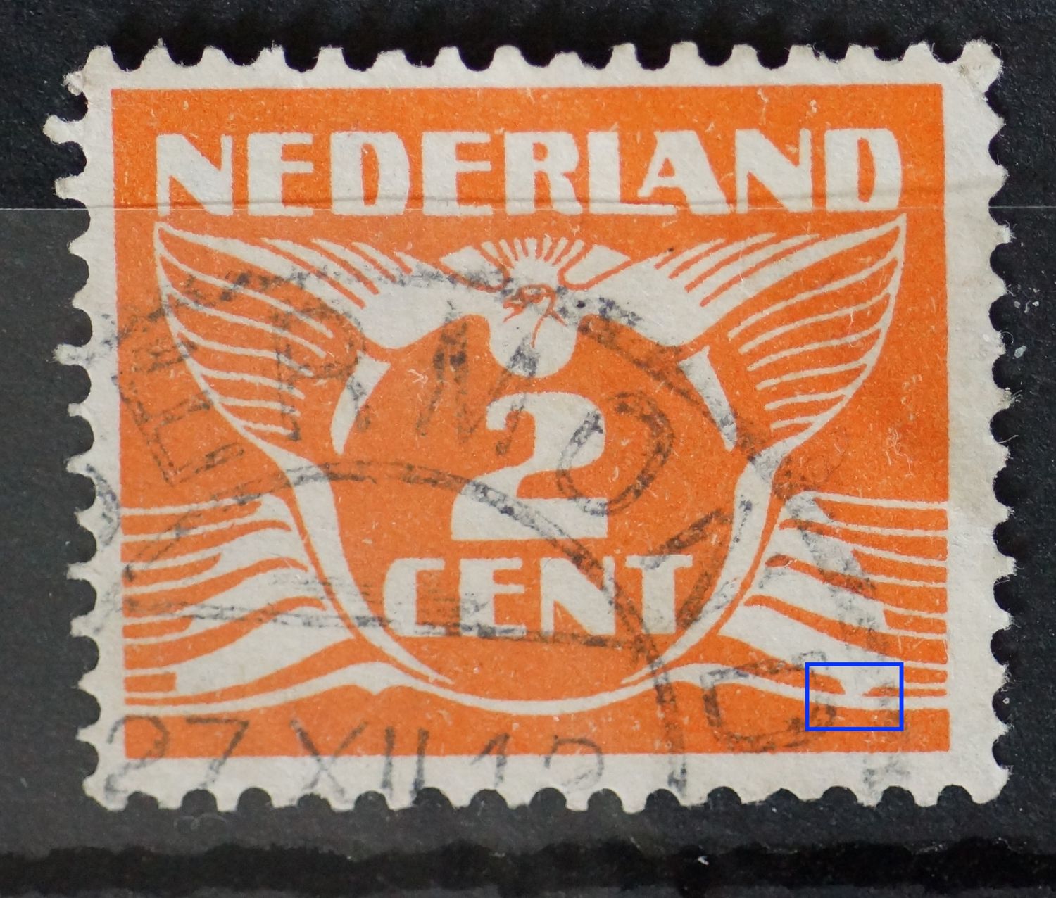 NVPH 173 - witte vlek rechtsonder NVPH 173 - witte vlek rechtsonder