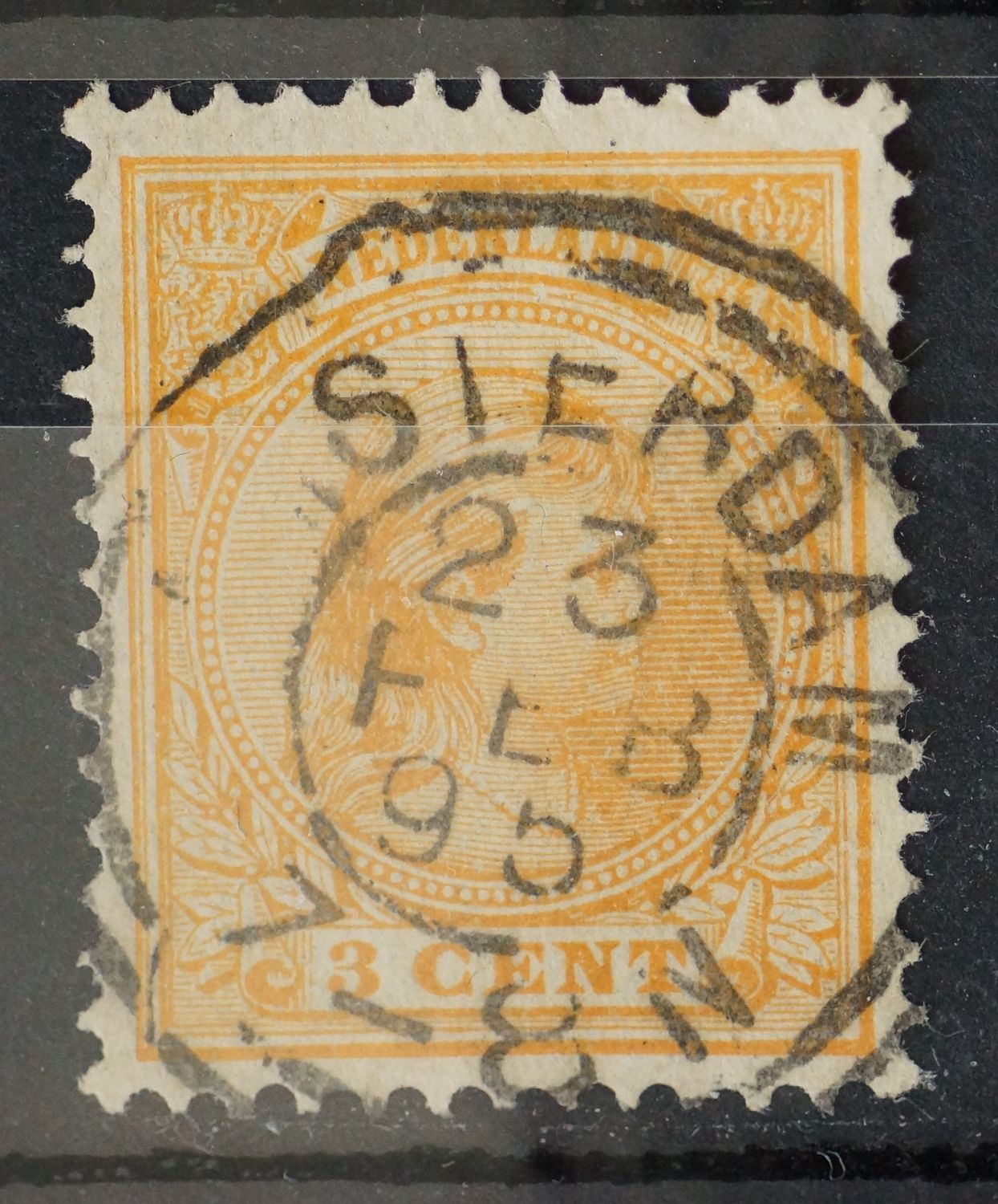Dubbelring stempel Amsterdam op NVH 34