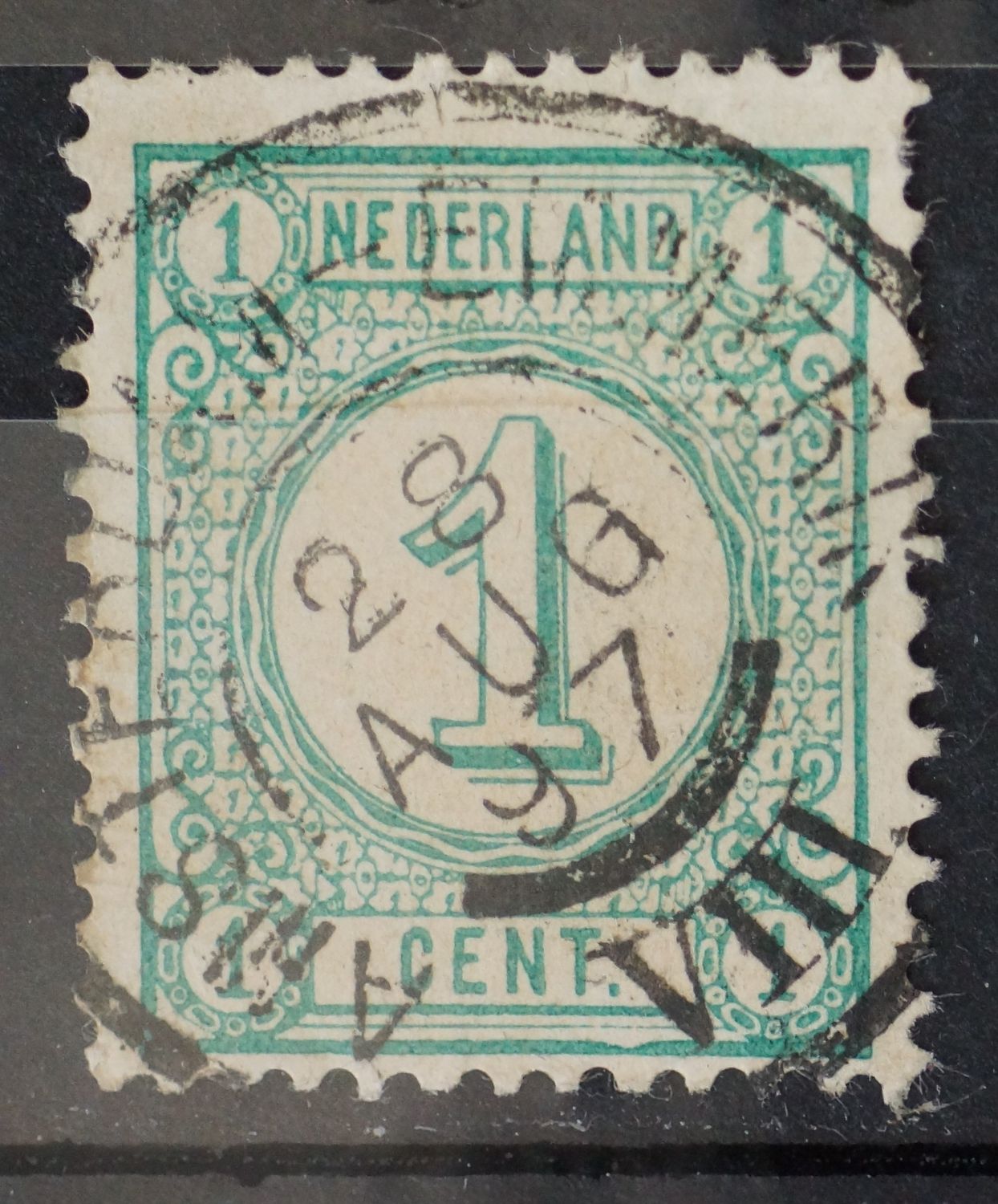 Amsterdam-Emmerik VIII op NVPH 31 - plaatfout
