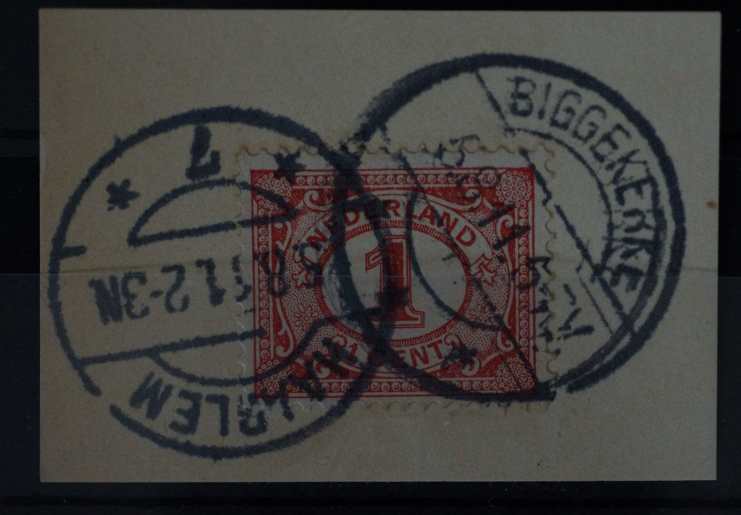 Biggekerke 1 en Haarlem 7 op NVPH 51 Biggekerke 1 en Haarlem 7 op NVPH 51