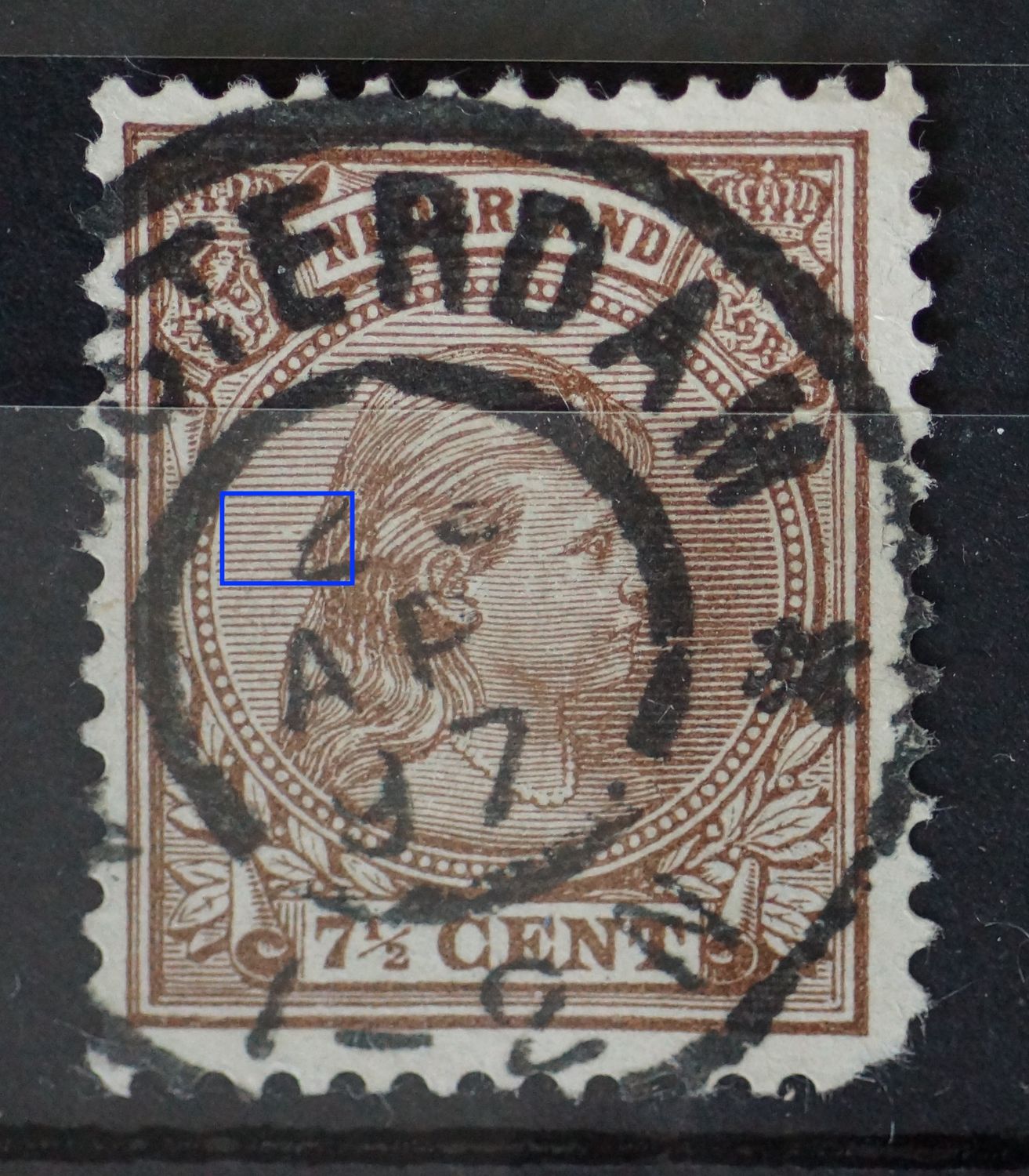 NVPH 36 - breuk in arcering achter het hoofd NVPH 36 - breuk in arcering achter het hoofd