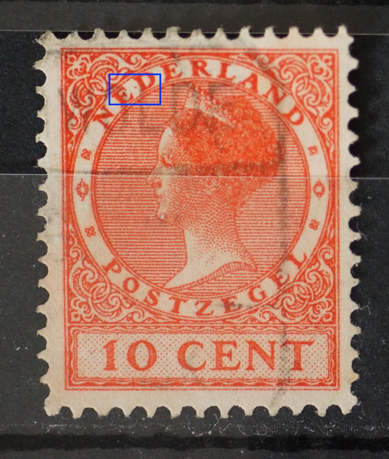 NVPH 153 - rozerode punt tussen ED van NEDERLAND