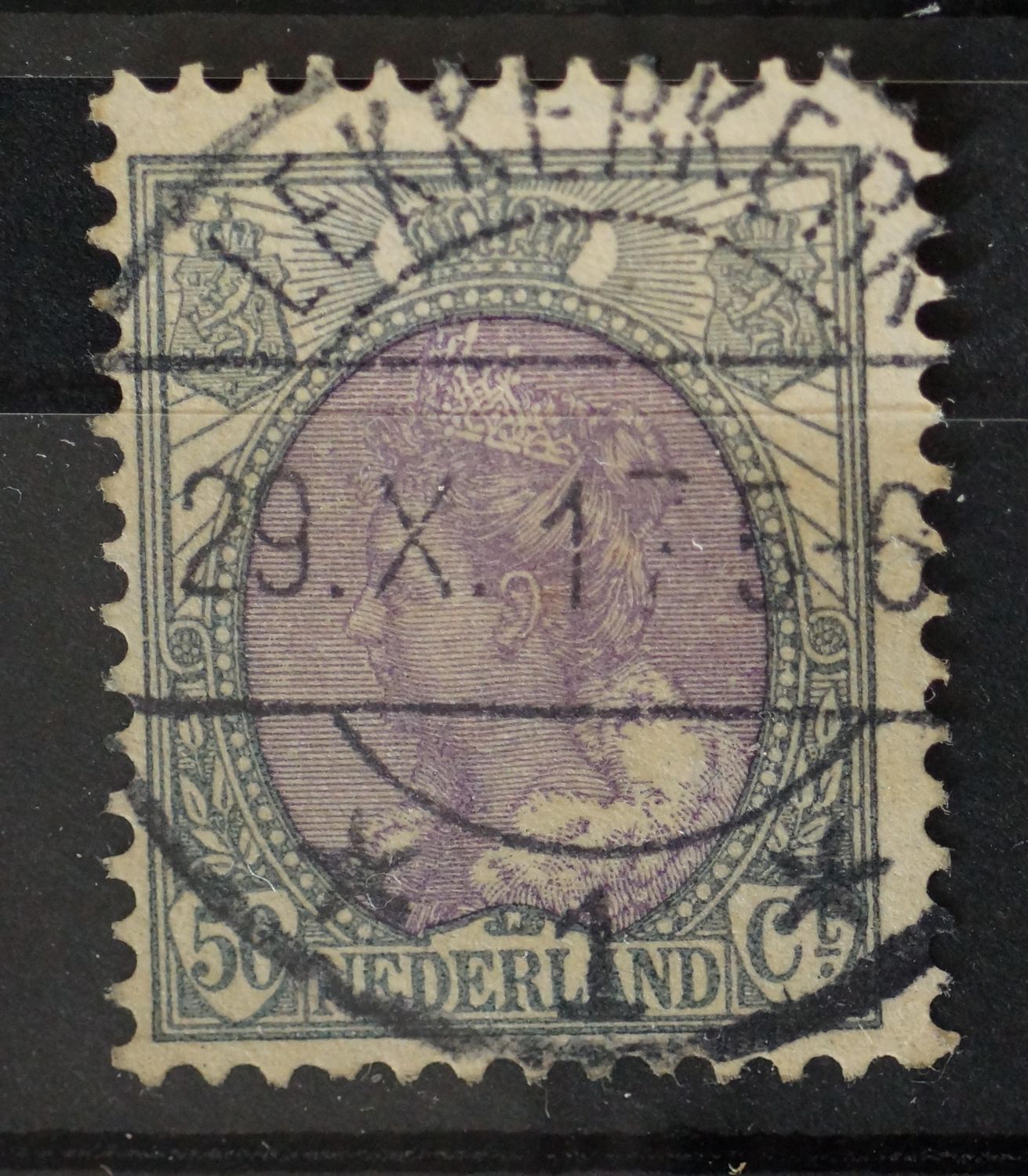 Lekkerkerk 1 op NVPH 75 (fraai +)