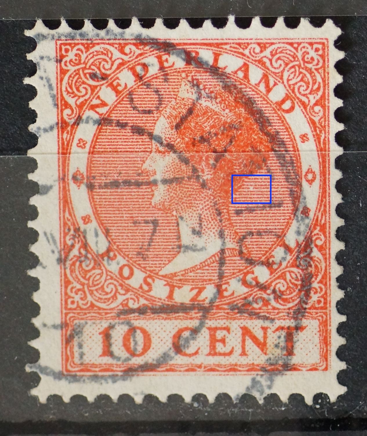 NVPH 153 - breuk in arcering achter het hoofd NVPH 153 - breuk in arcering achter het hoofd