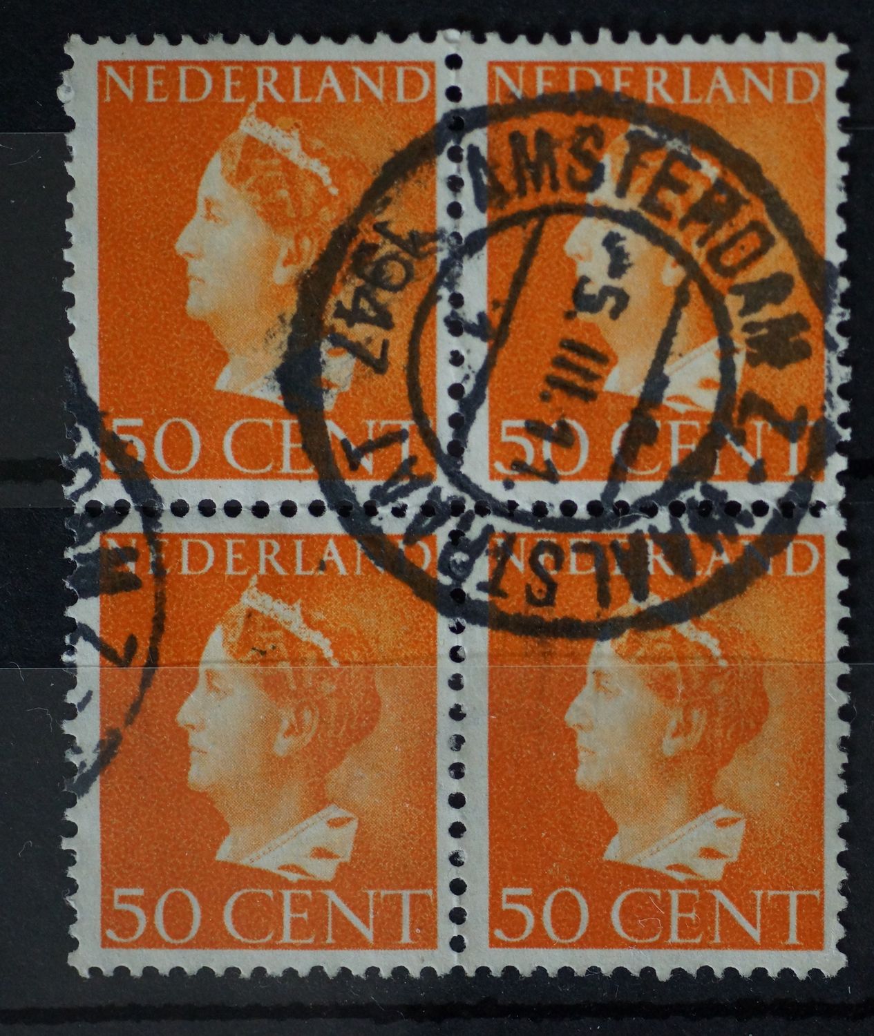 Amsterdam Z.-Waalstraat 1 op NVPH 344 (blok)