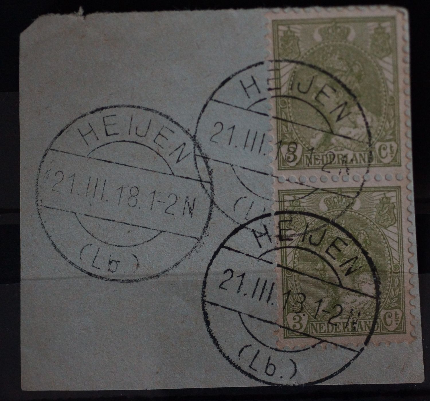 Heijen (Lb.) op NVPH 57 (paar)