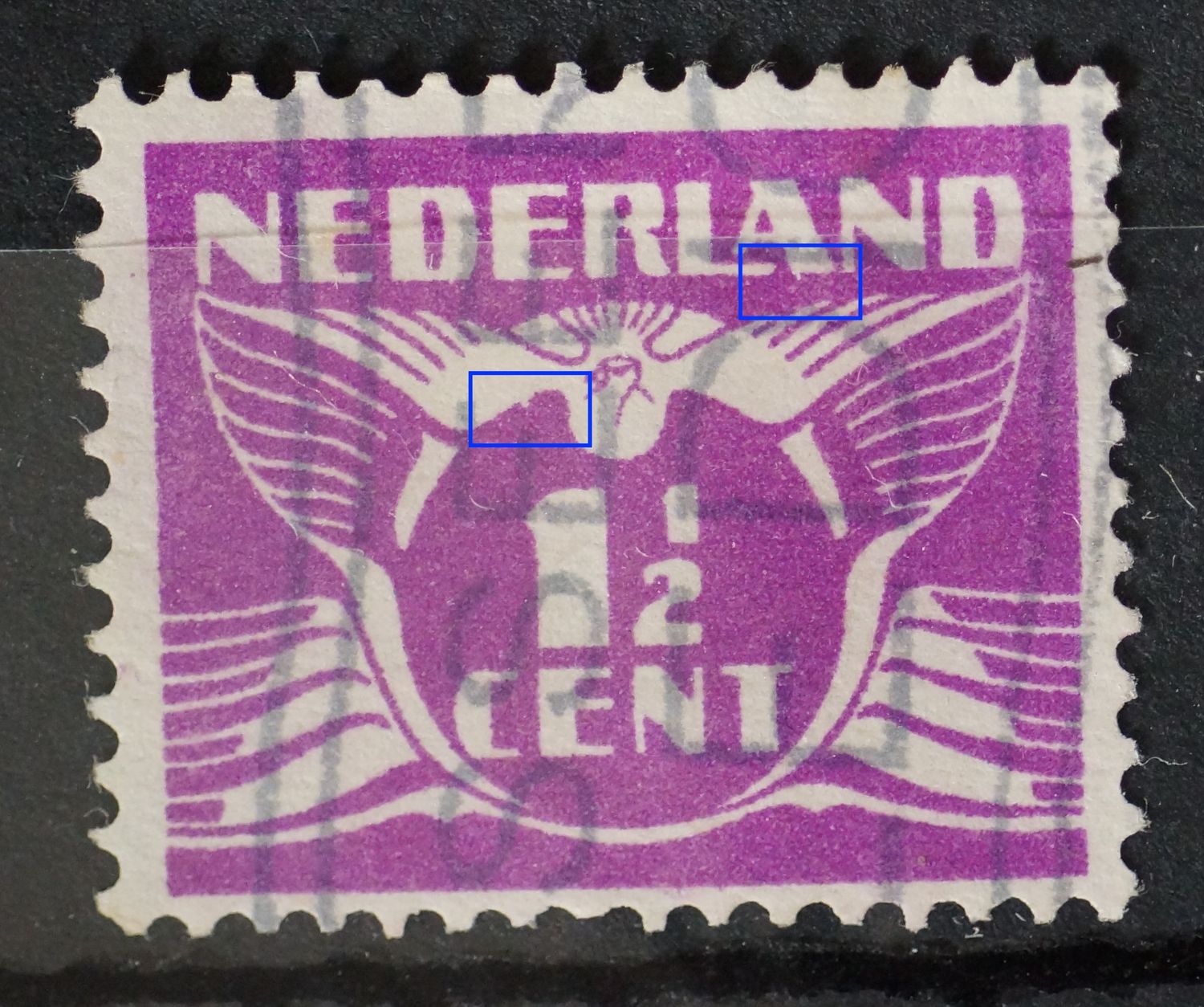 NVPH 171 - o.a. witte vlek onderaan de romp