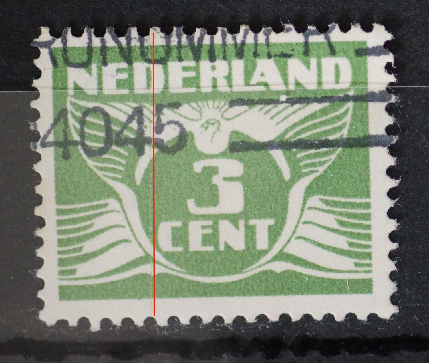 NVPH 175 - groene rakellijn links