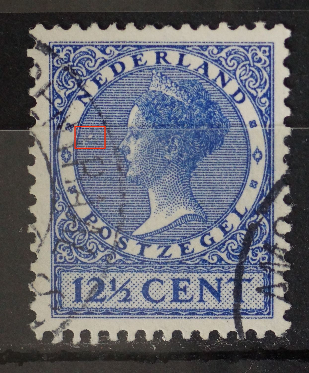 NVPH 185 - breuk in arcering voor het gezicht NVPH 185 - breuk in arcering voor het gezicht