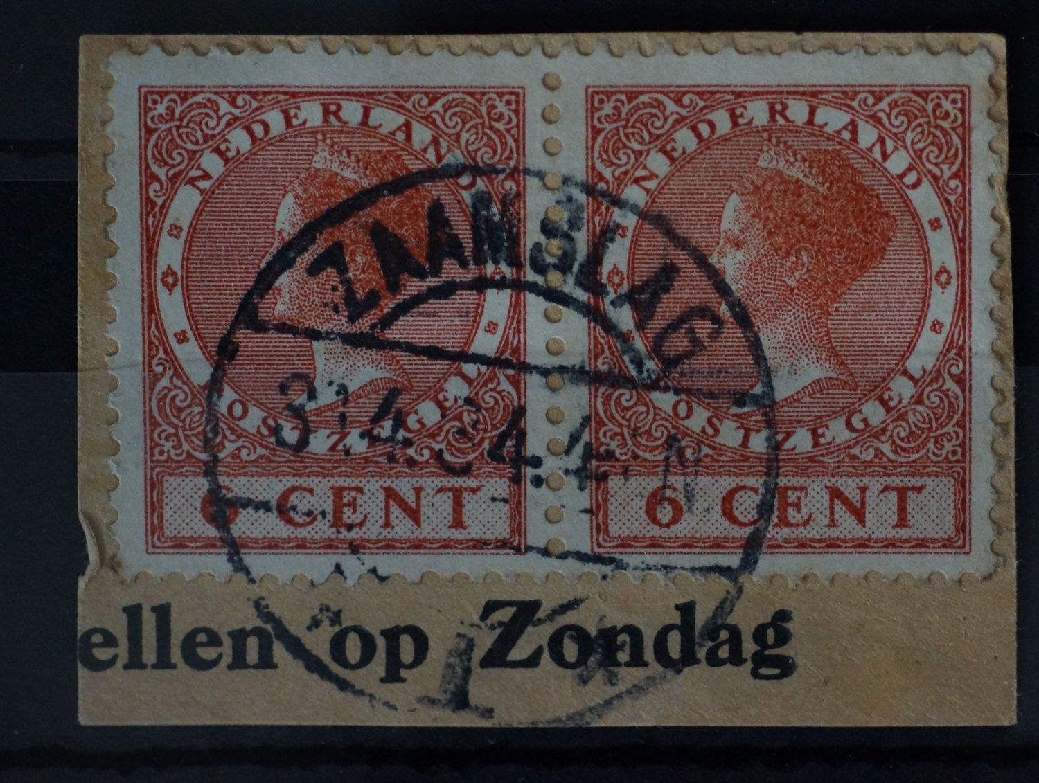 Zaamslag 1 op NVPH 178 (paar)