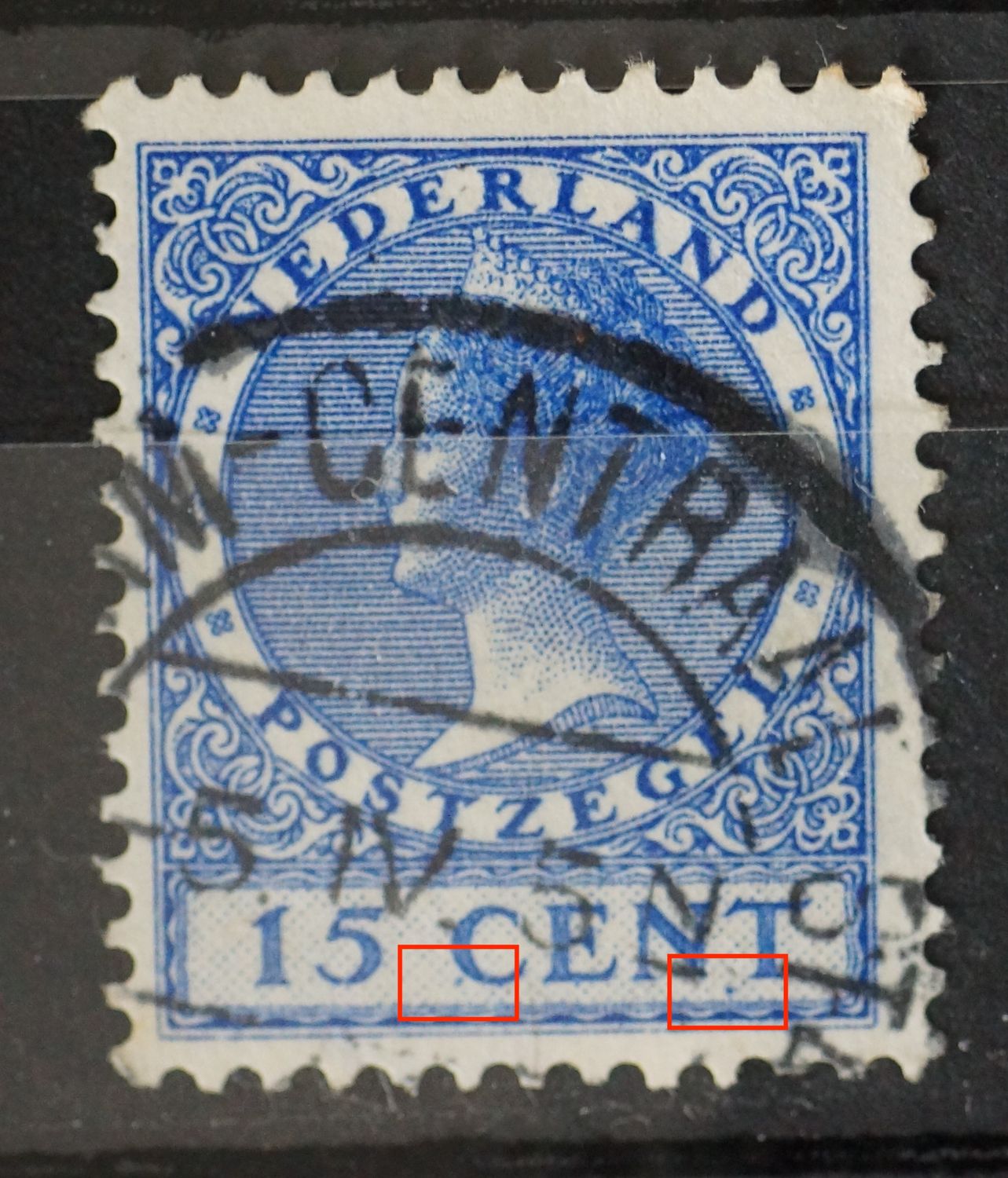 NVPH 155 - blauwe punten bij CENT