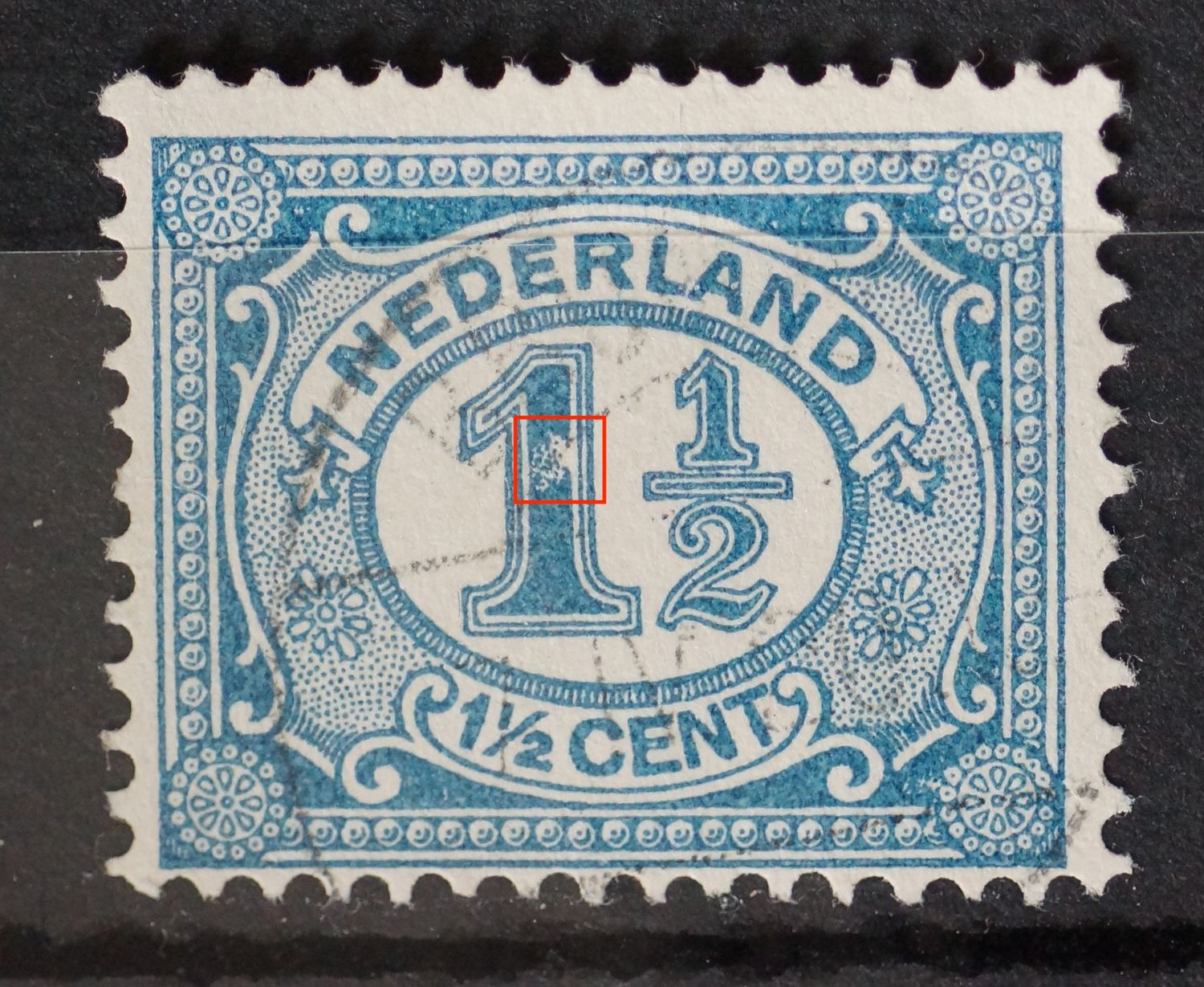 NVPH 53 - witte vlek in de 1