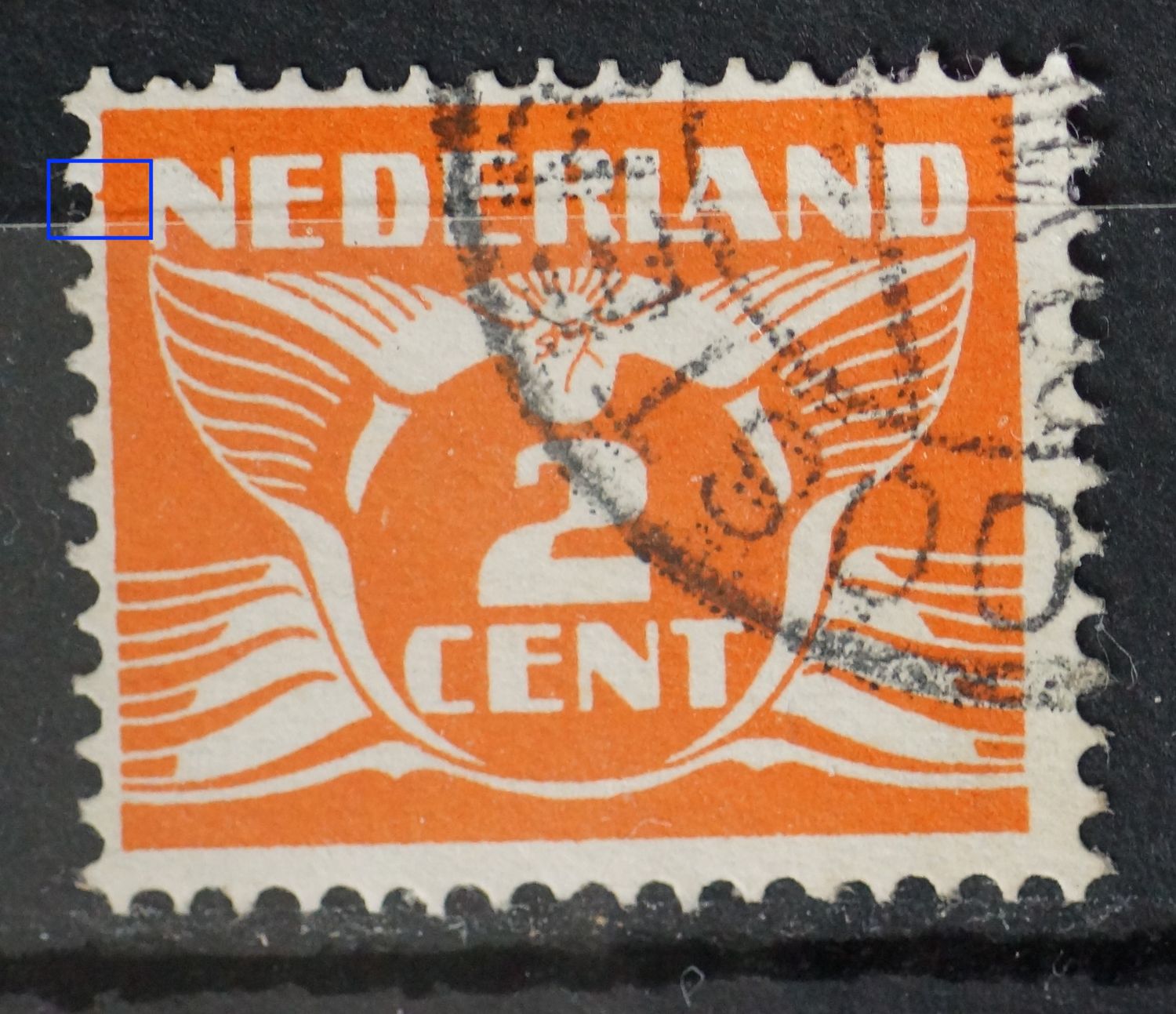 NVPH 173 - oranje vlekje links aan de rand