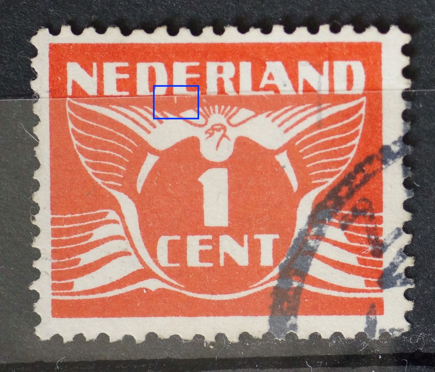 NVPH 170 - wit streepje onderaan de 2e E van NEDERLAND NVPH 170 - wit streepje onderaan de 2e E van NEDERLAND