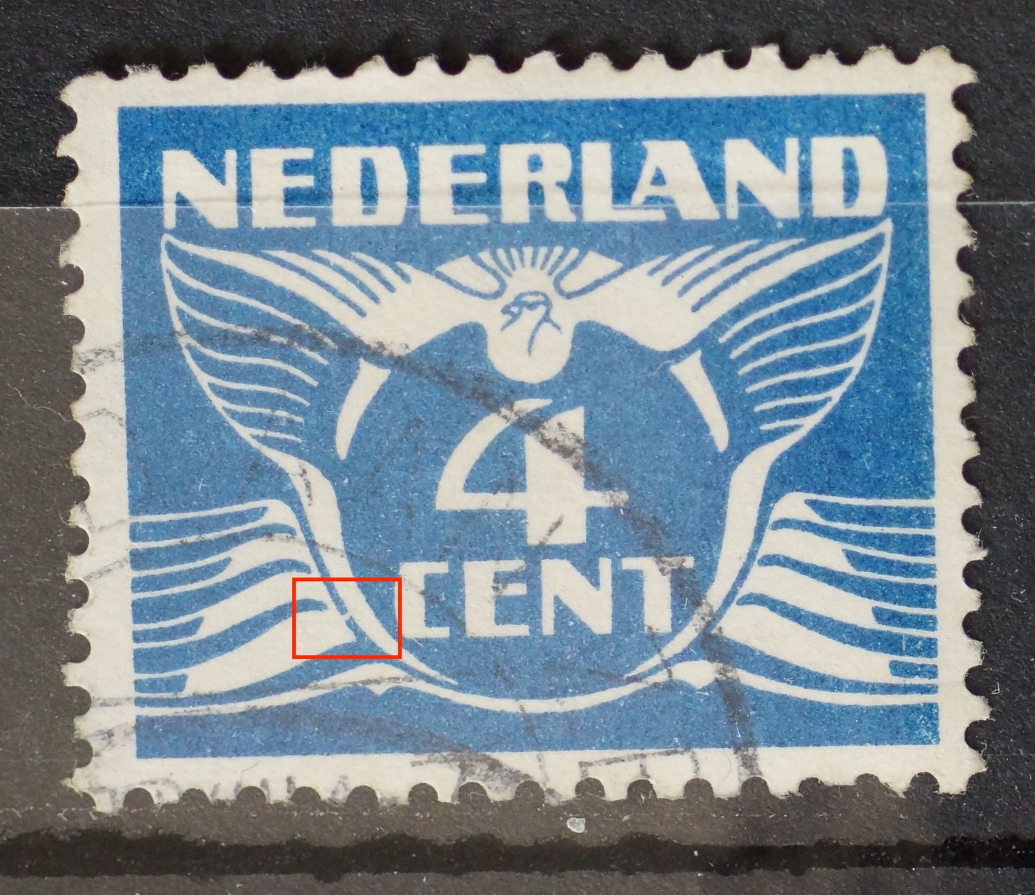 NVPH 176 - breuk / wit streepje linksonder