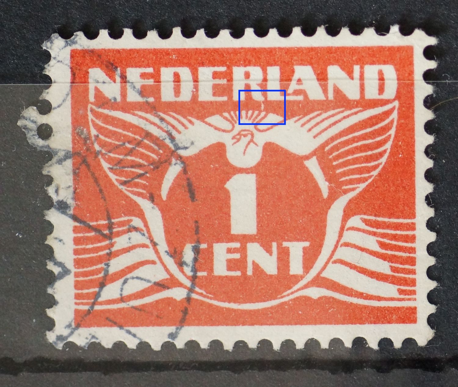 NVPH 170 - wit streepje odneraan de R van NEDERLAND