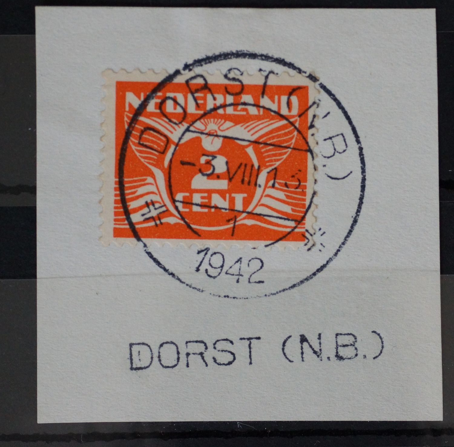 Dorst (N.B.) 1 op NVPH 174 - tevens kantoornaamstempel