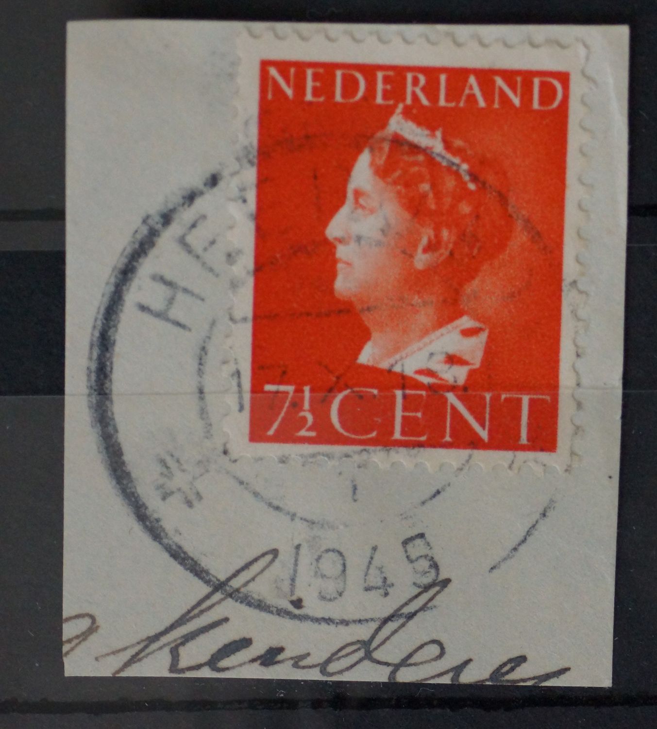 Heer (Lb.) 1 op NVPH 334 - open 4 van 1945 - 17 oktober