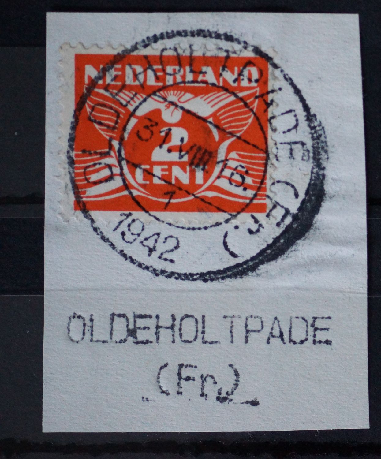 Oldeholtpade (Fr.) 1 op NVPH 174 - tevens kantoornaamstempel