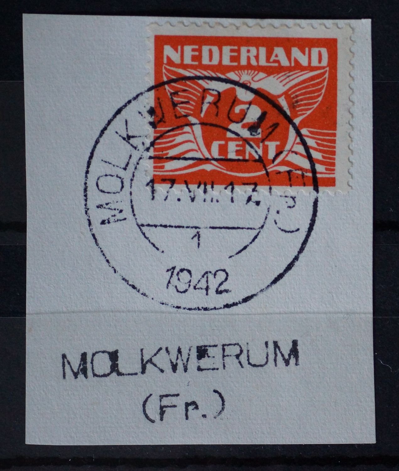 Molkwerum (Fr.) 1 op NVPH 174 - tevens kantoornaamstempel