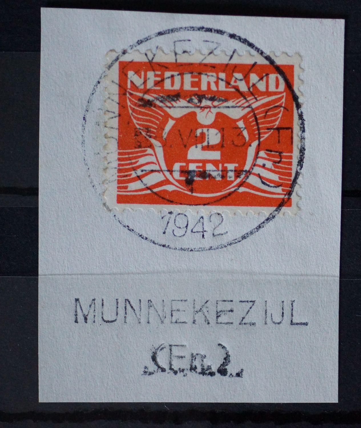 Munnekezijl (Fr.) 1 op NVPH 174 - tevens kantoornaamstempel Munnekezijl (Fr.) 1 op NVPH 174 - tevens kantoornaamstempel