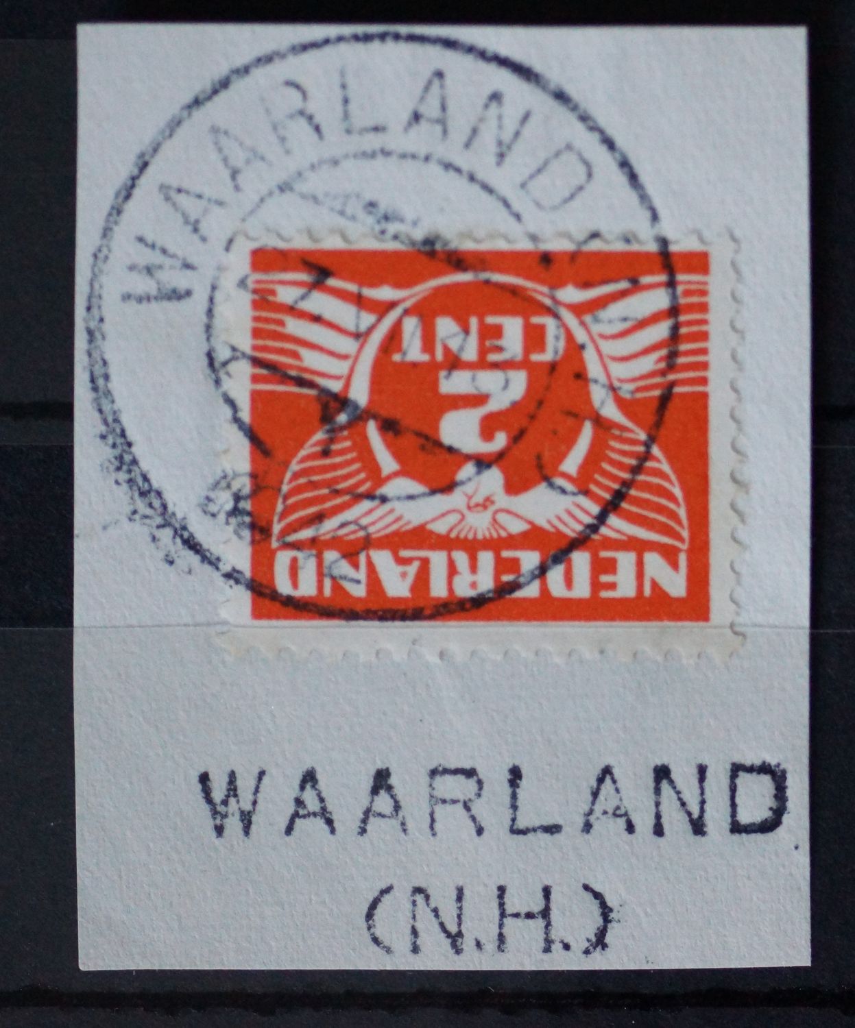 Waterland (N.H.) 1 op NVPH 174 - tevens kantoornaamstempel Waterland (N.H.) 1 op NVPH 174 - tevens kantoornaamstempel