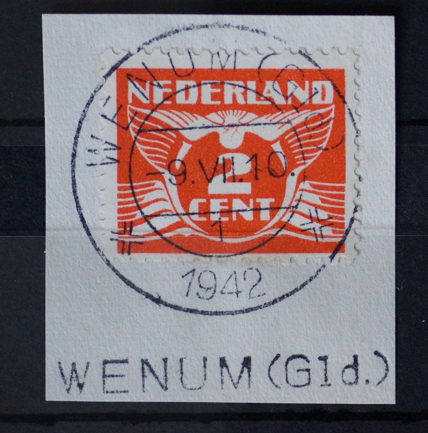 Wenum (Gld.) 1 op NVPH 174 - tevens kantoornaamstempel