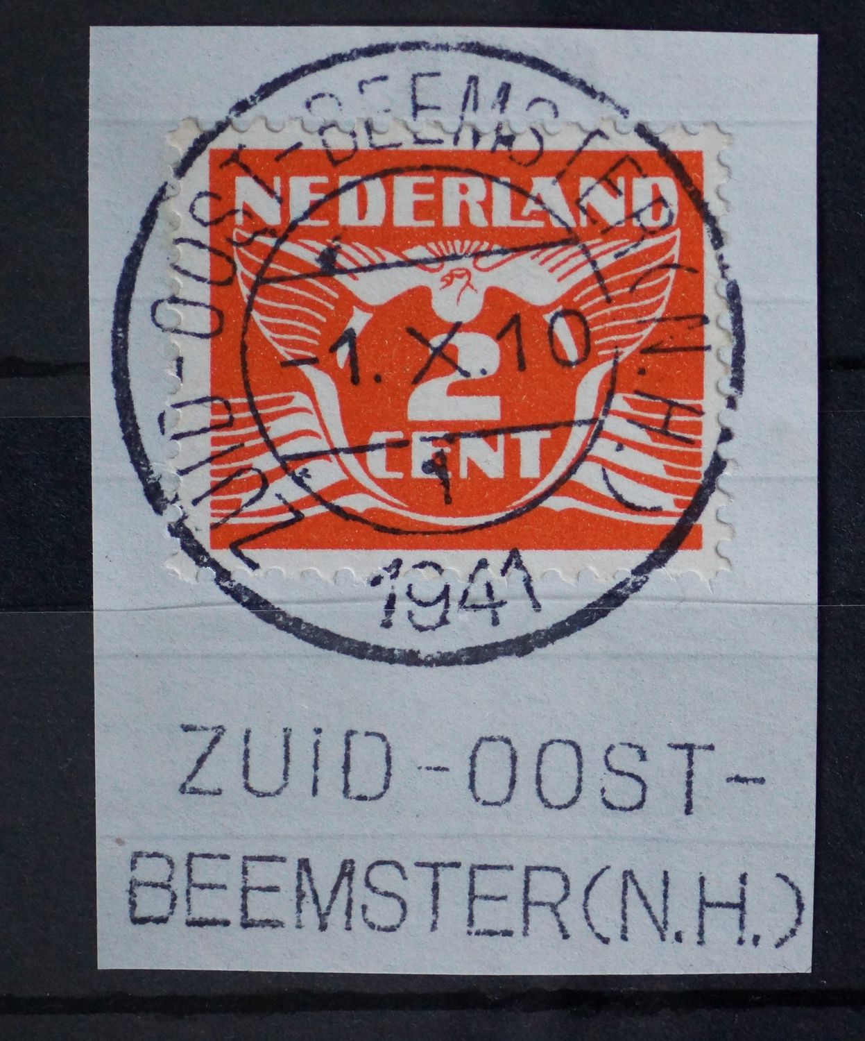Zuid-Oost-Beemster (N.H.) 1 op NVPH 174 - tevens kantoornaamstempel