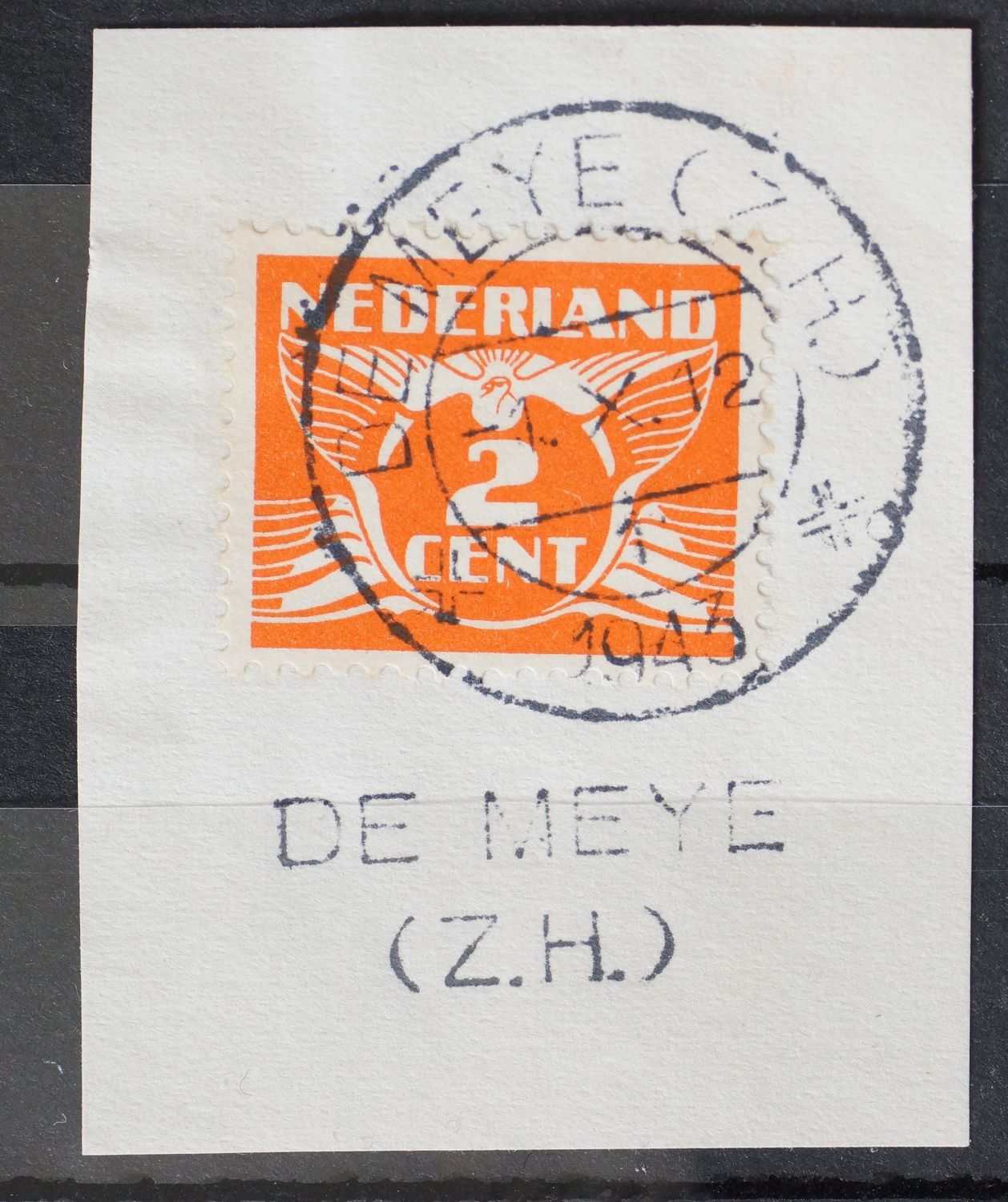 De Meye (Z.H.) 1 op NVPH 174 - tevens kantoornaamstempel