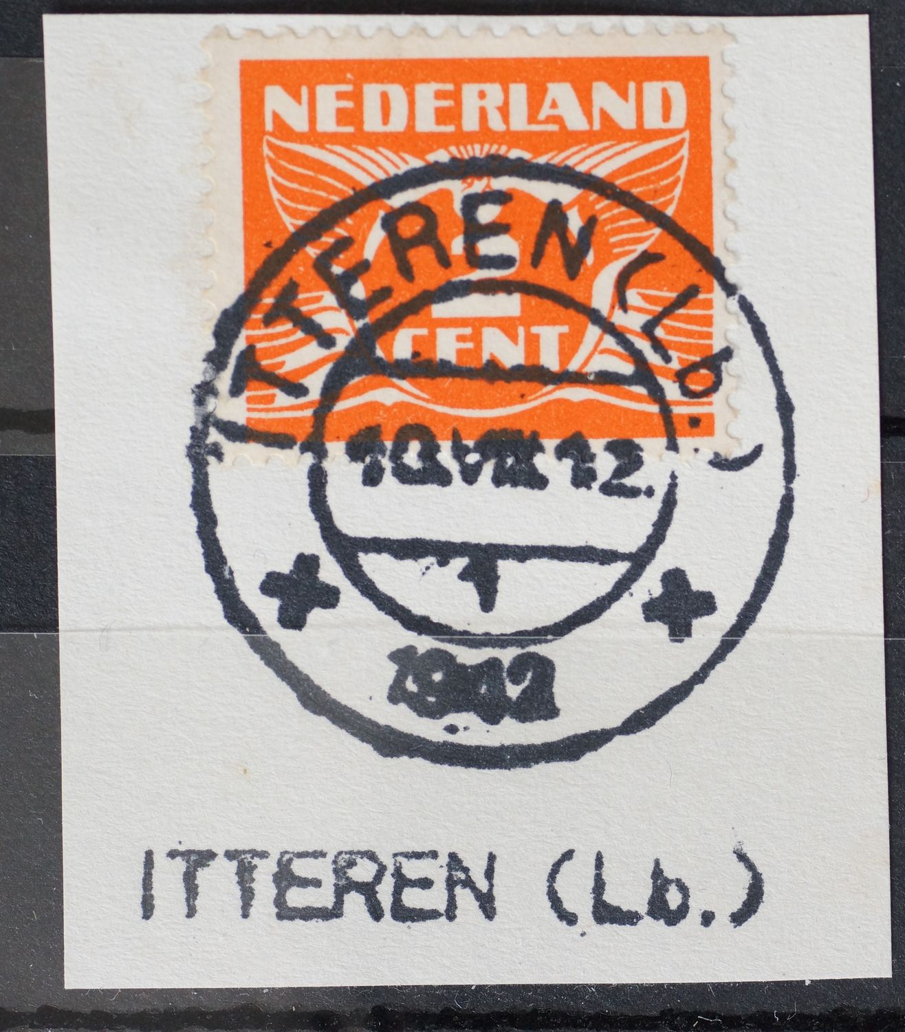 Itteren (Lb.) 1 op NVPH 174 - tevens kantoornaamstempel