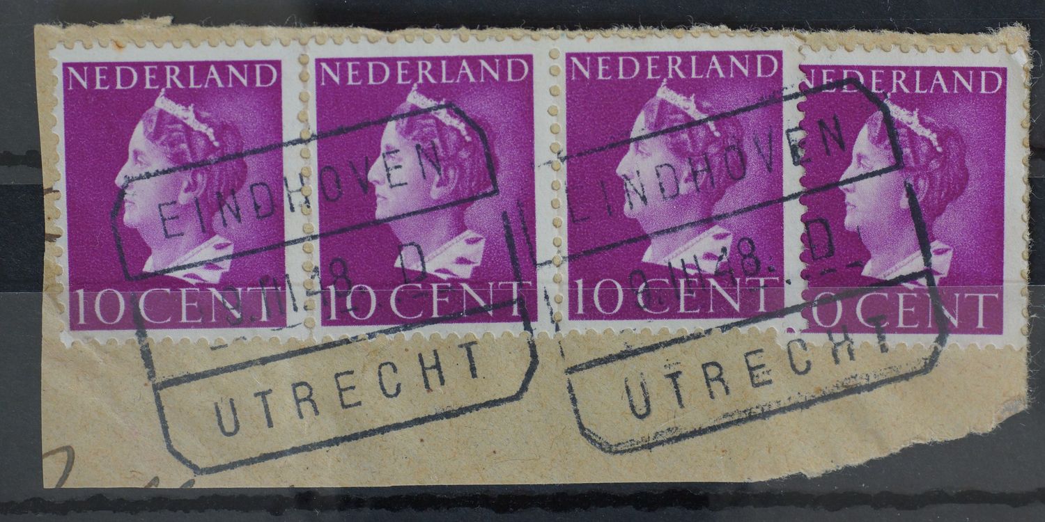 Eindhoven - Utrecht D op NVPH 335 (strip + 1)