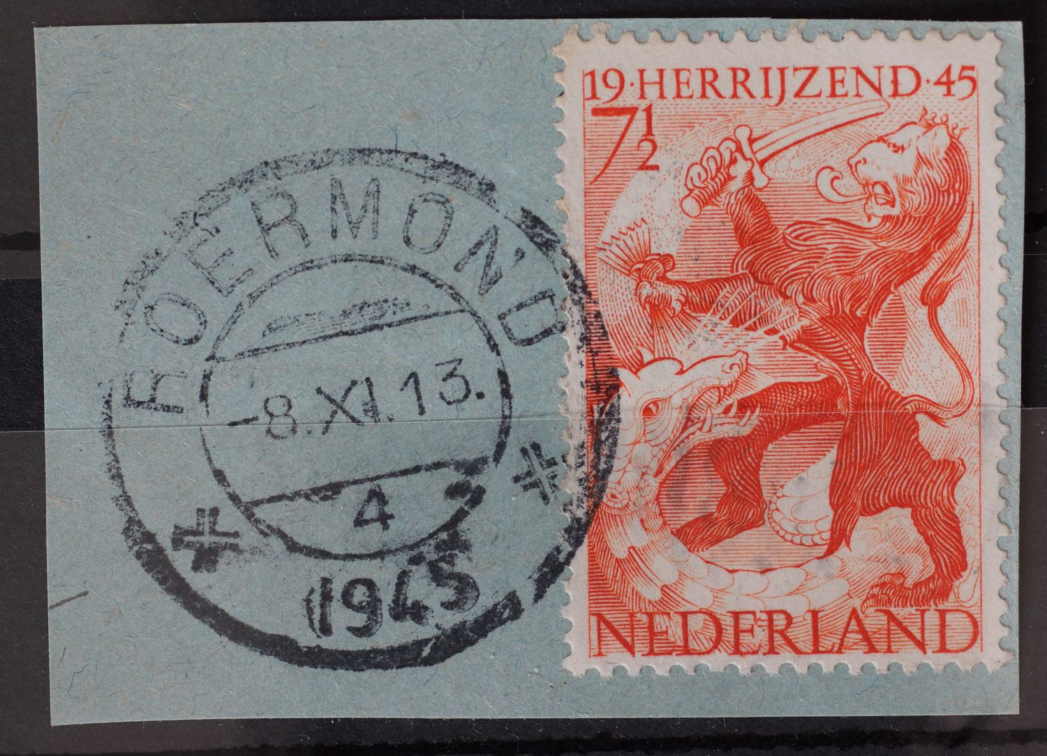 Roermond 4 op NVPH 443 - open 4 van 1945
