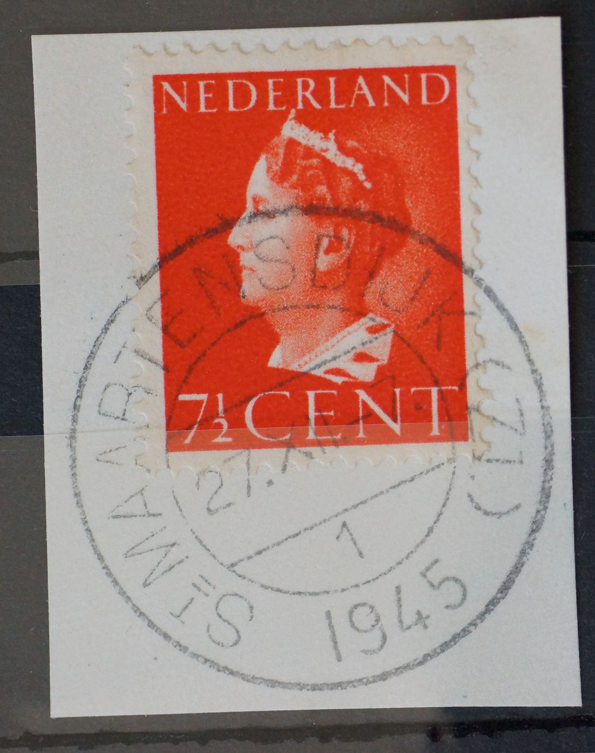 St. Maartensdijk (Zl.) 1 op NVPH 334 - open 4 van 1945 St. Maartensdijk (Zl.) 1 op NVPH 334 - open 4 van 1945