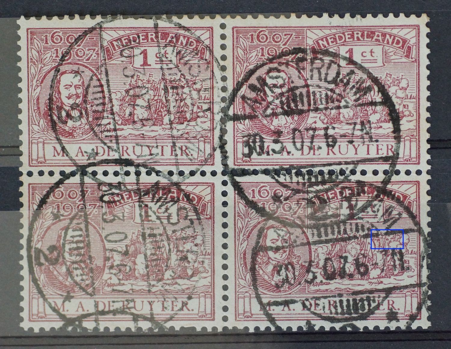 Amsterdam 2 op NVPH 88 (blok) - plaatfout