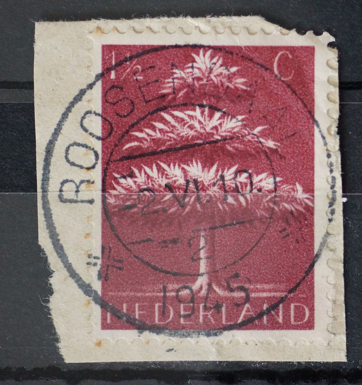 Roosendaal 2 op NVPH 406 - open 4 van 1945 Roosendaal 2 op NVPH 406 - open 4 van 1945