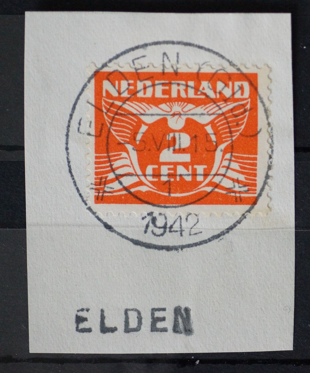 Elden (Gld.) 1 op NVPH 174 - tevens kantoornaamstempel