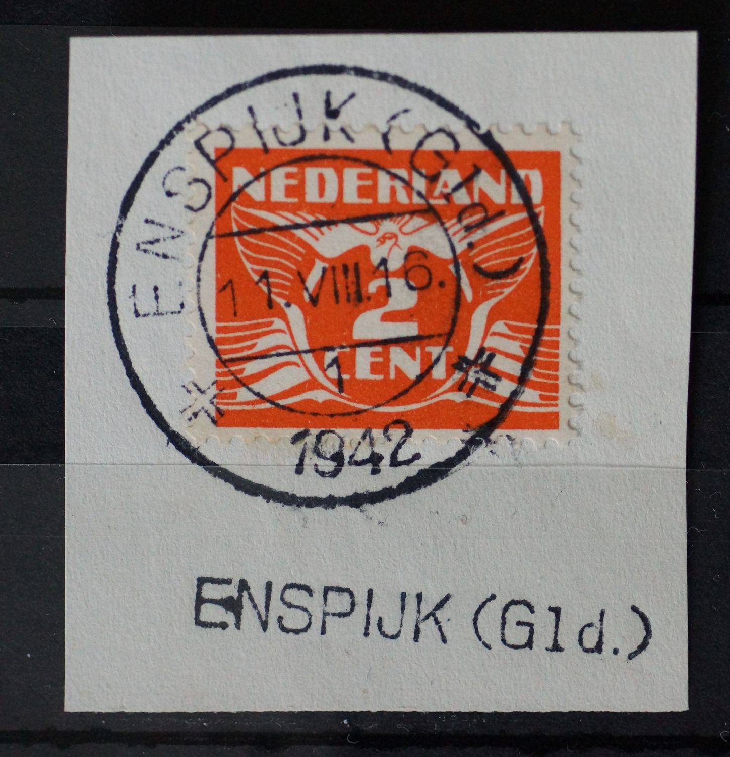 Enspijk (Gld.) 1 op NVPH 174 - tevens kantoornaamstempel