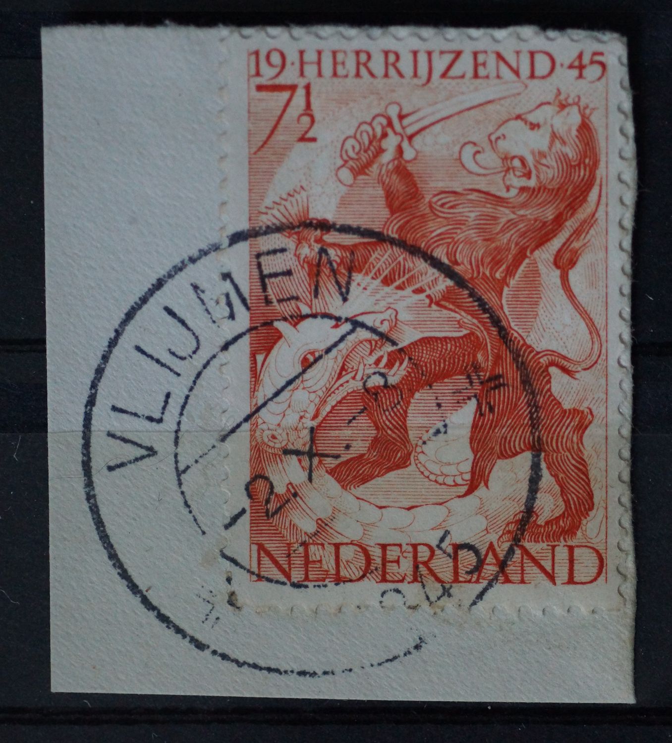Vlijmen (1) op NVPH 443 - open 4 van 1945