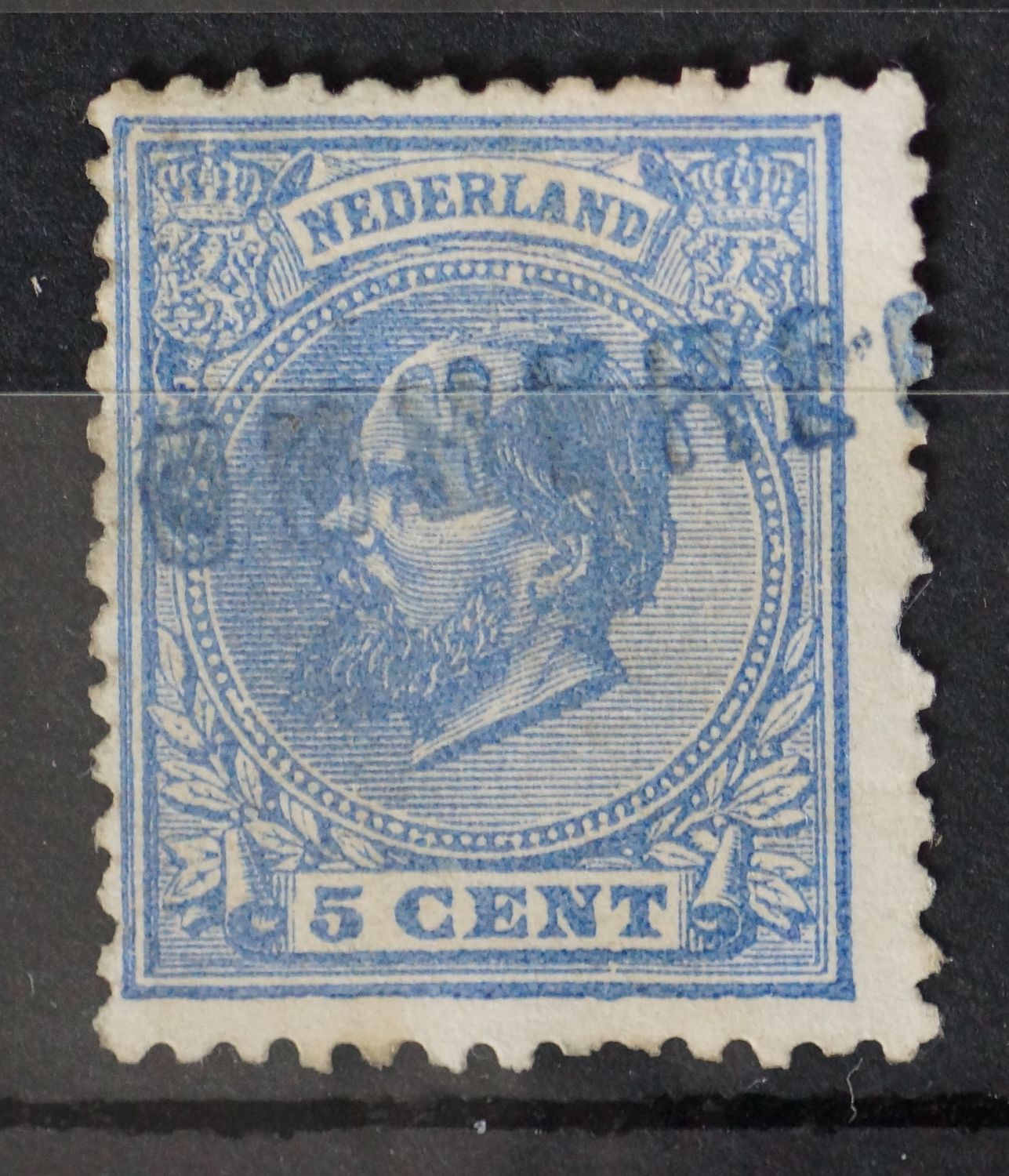 Ommeren (blauw) op NVPH 19 Ommeren (blauw) op NVPH 19