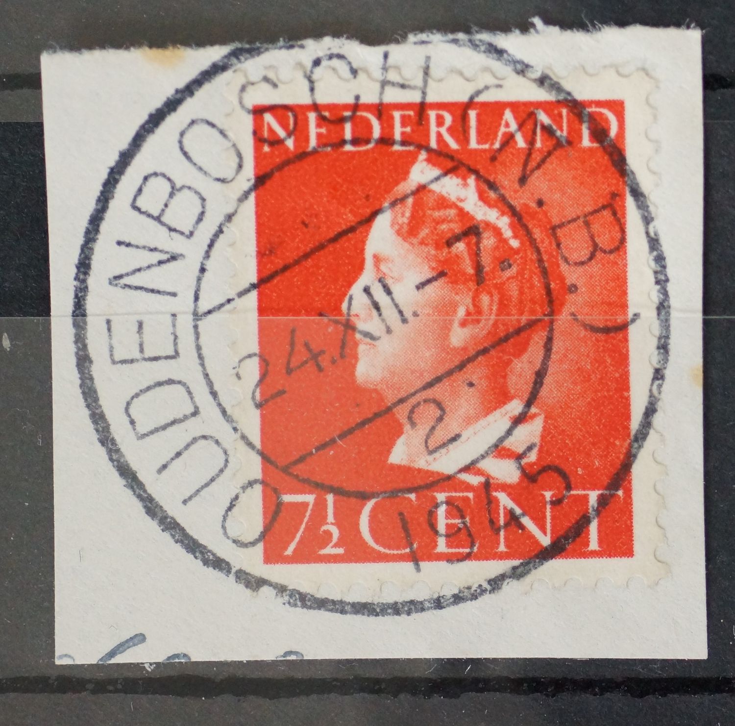 Oudenbosch (N.B.) 2 op NVPH 334 , open 4 van 1945