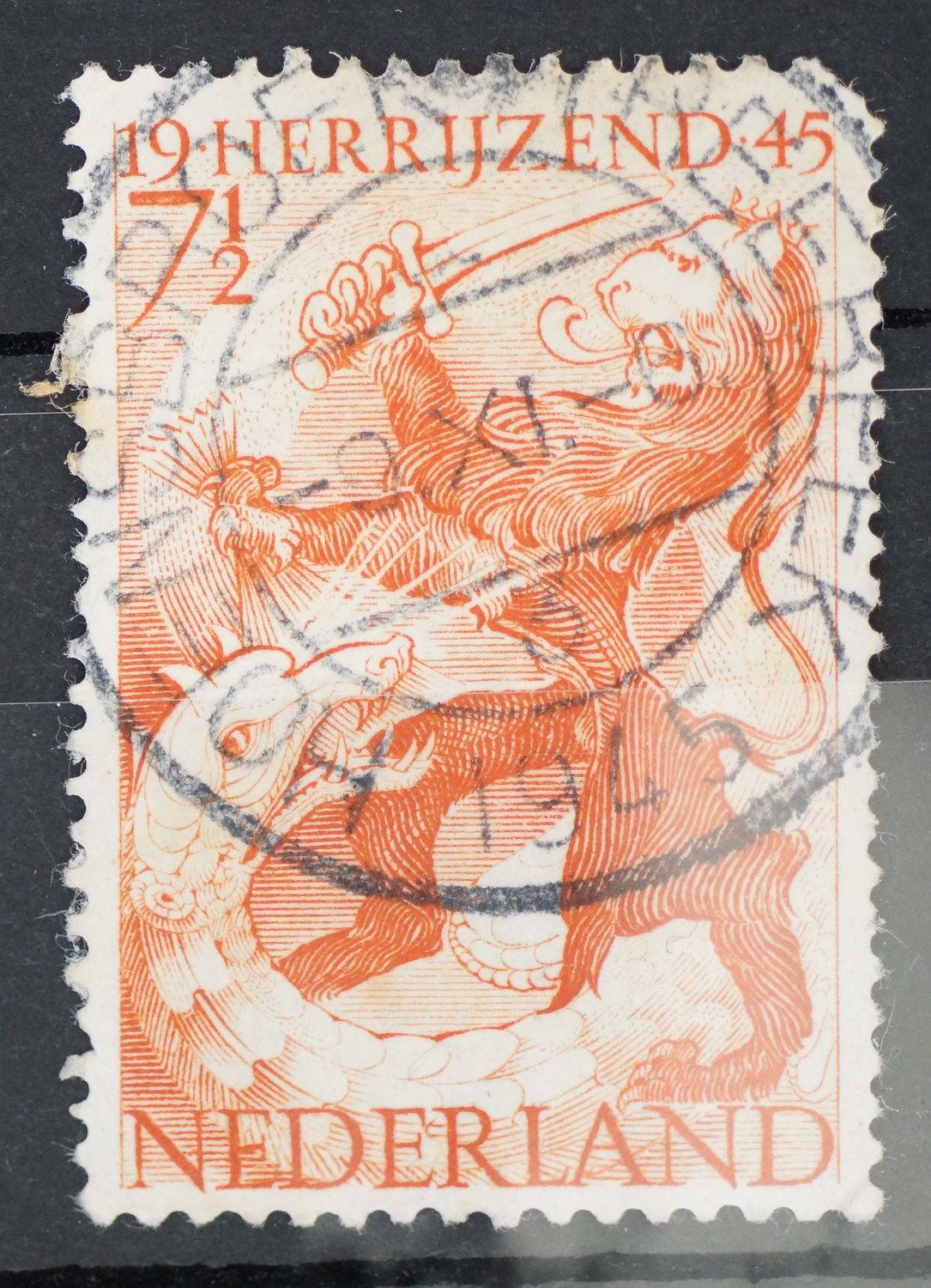 Hoensbroek-Treebeek 3 op NVPH 443 - open 4 van 1945