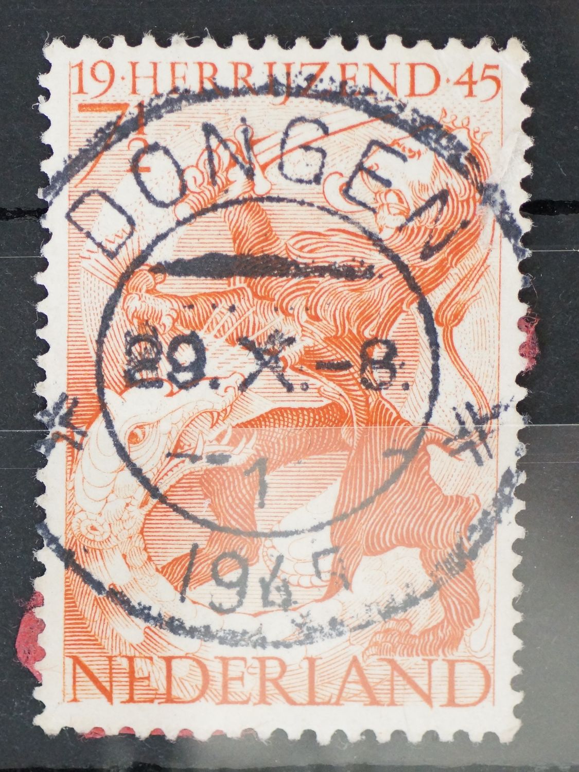 Dongen 1 op NVPH 443 - open 4 van 1945